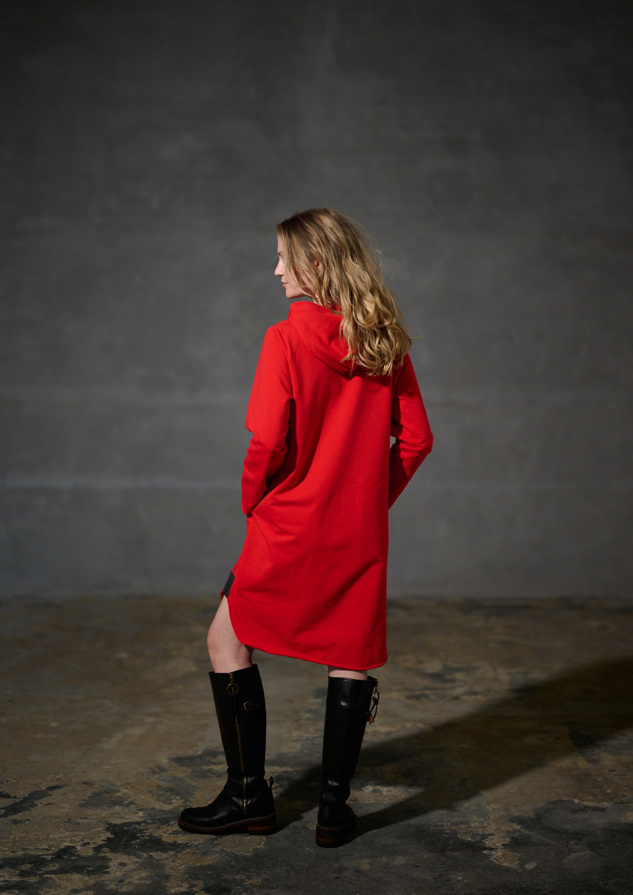 HENRIETTE STEFFENSEN COPENHAGEN SWEAT DRESS - 73011 KJOLER TOMATO 845