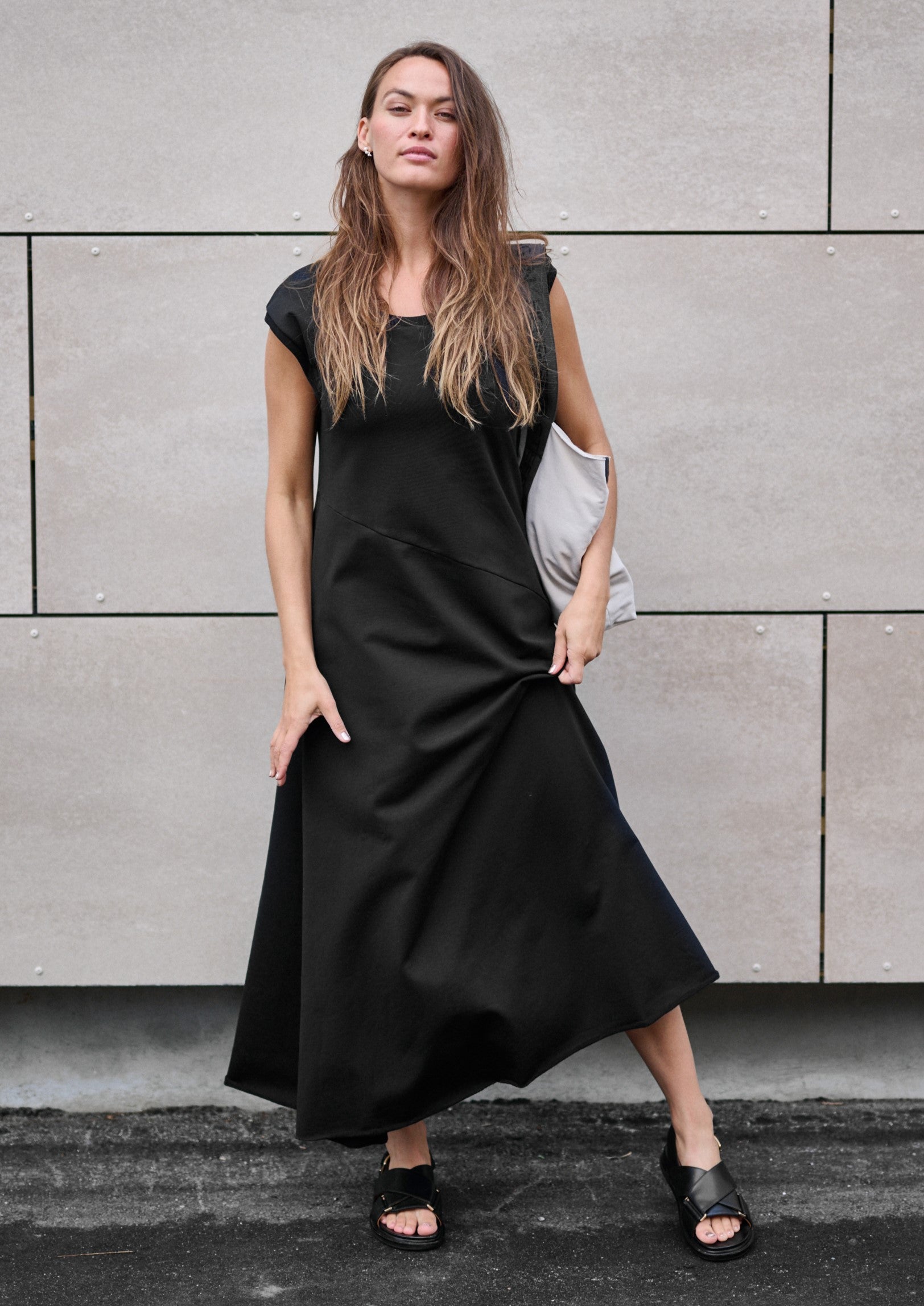 HENRIETTE STEFFENSEN COPENHAGEN SWEAT DRESS - 73405 KJOLER BLACK 900