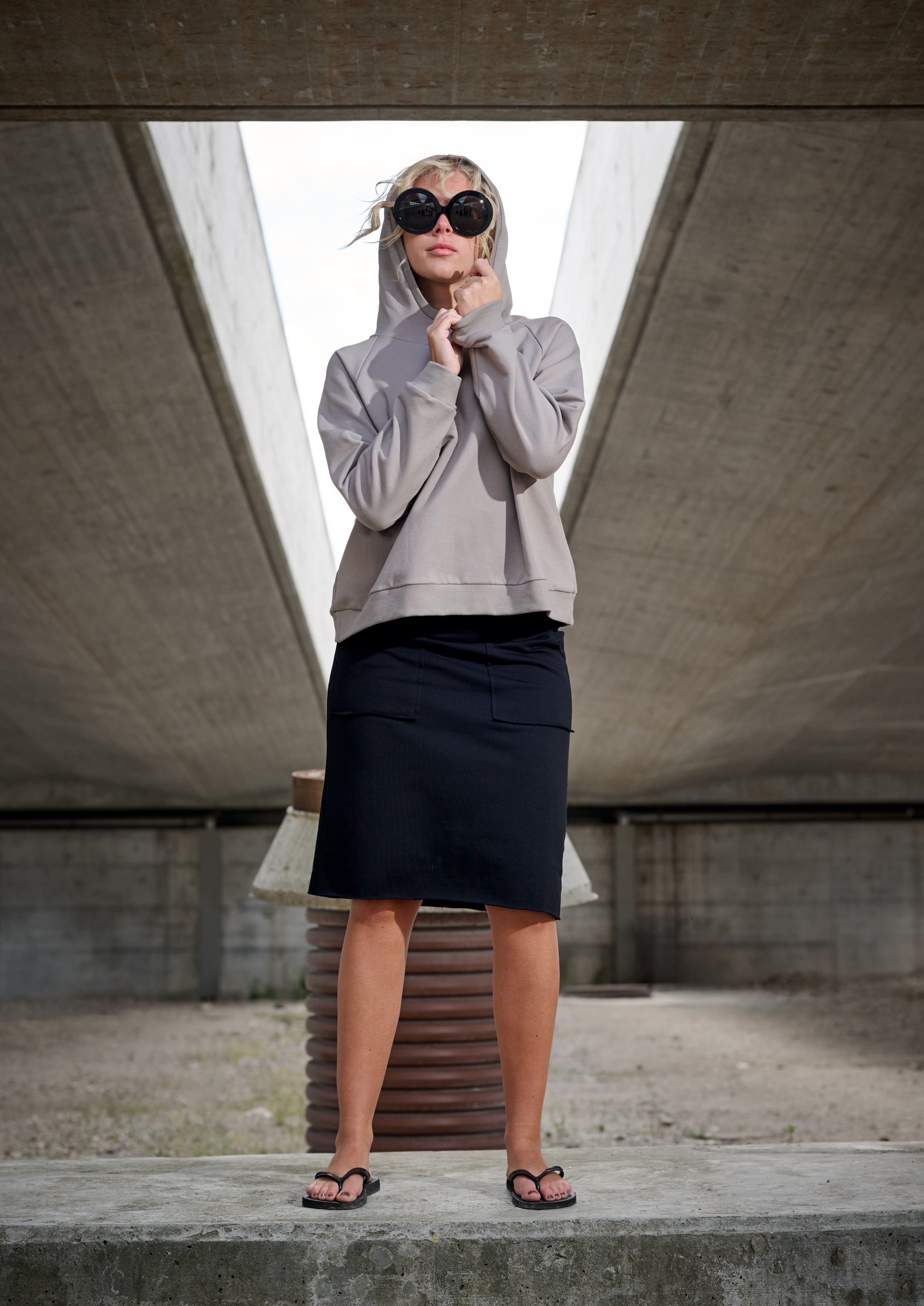HENRIETTE STEFFENSEN COPENHAGEN SWEAT SKIRT - 73013 NEDERDELE BLACK 900