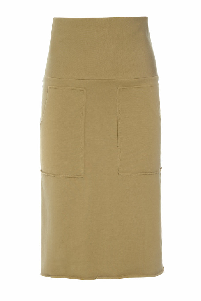 HENRIETTE STEFFENSEN COPENHAGEN SWEAT SKIRT - 73013 NEDERDELE OLIVE 655