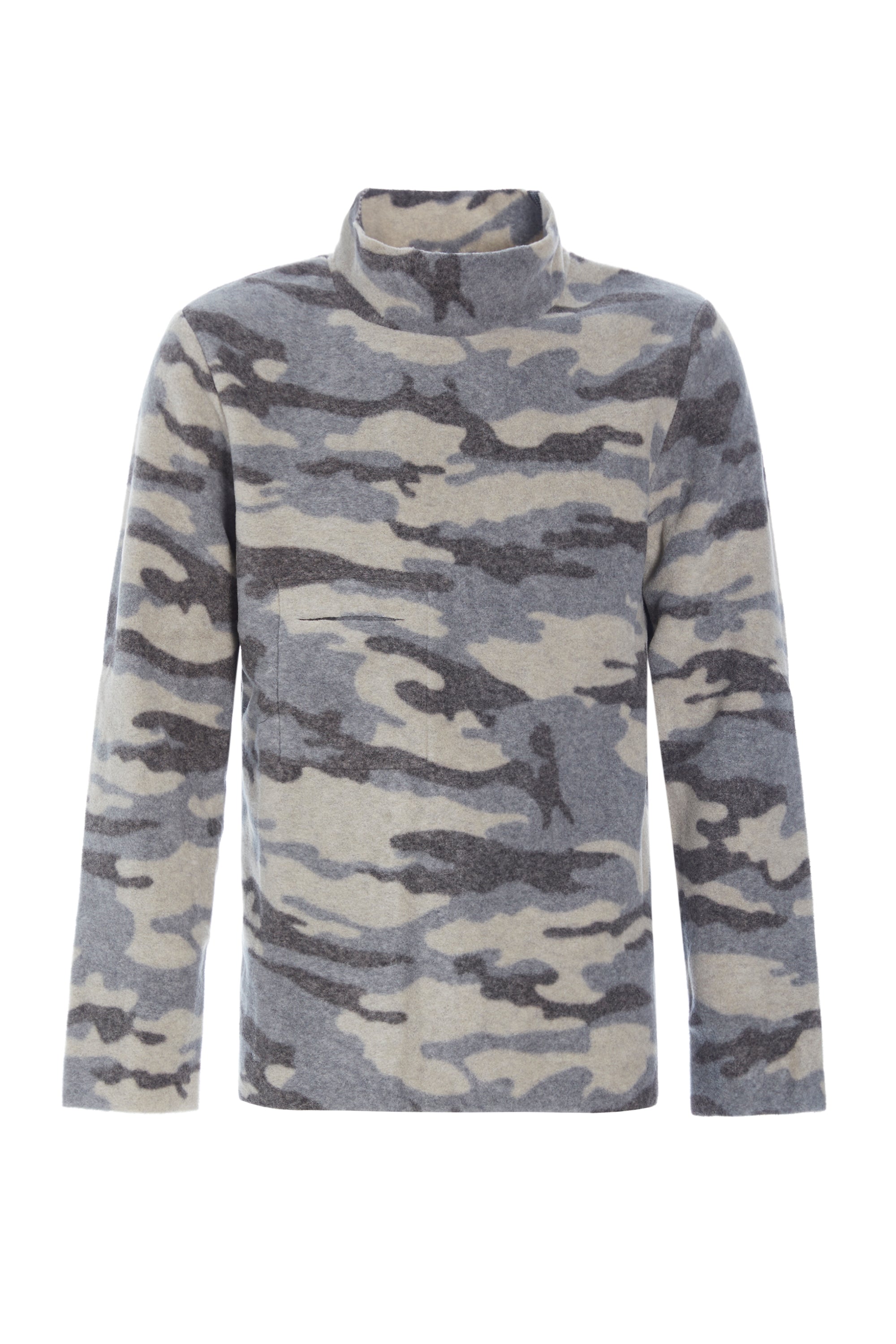CARL BY STEFFENSEN COPENHAGEN Sweater with high neck in print - 1003 BLOUSES & SWEATERS CAMOUFLAGE 102