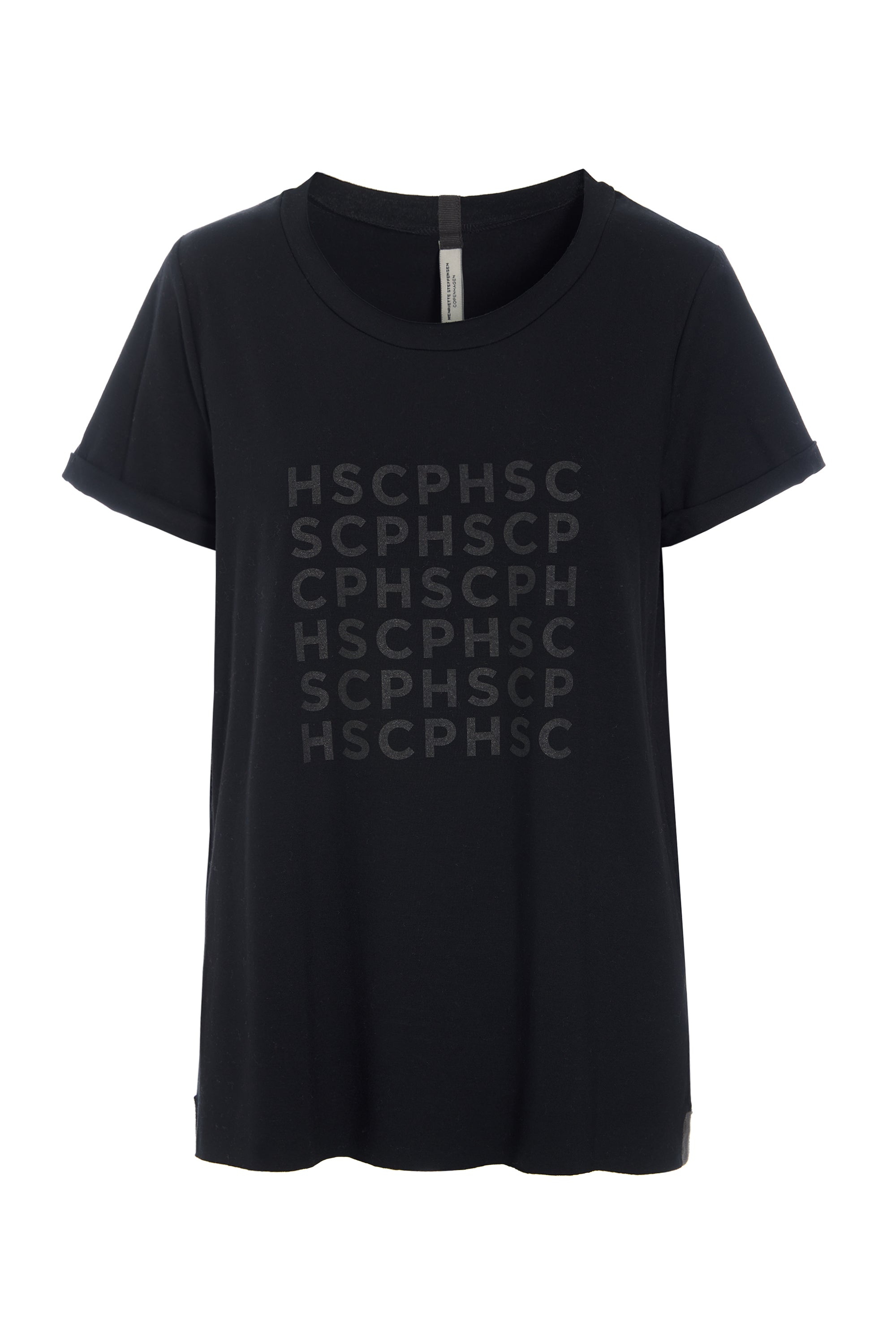 HENRIETTE STEFFENSEN COPENHAGEN T-SHIRT - 96107 LOGO PRINT T-SHIRTS BLACK 900