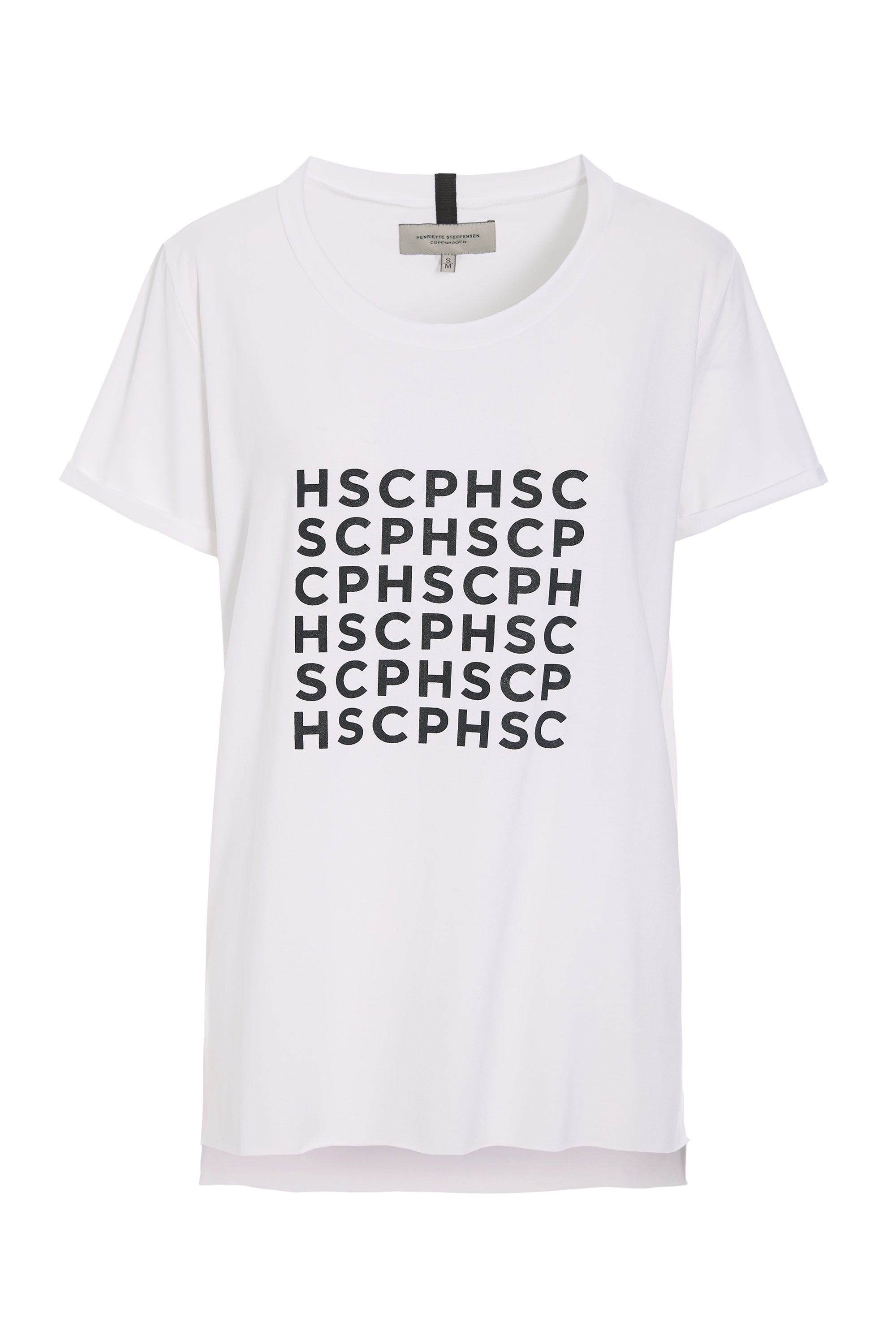 HENRIETTE STEFFENSEN COPENHAGEN T-SHIRT - 96107 LOGO PRINT T-SHIRTS WHITE 816