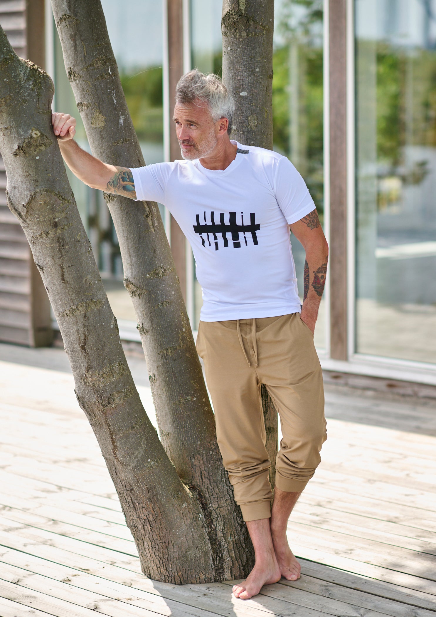 CARL BY STEFFENSEN COPENHAGEN T-SHIRT PRINT - 1018CP T-SHIRTS WHITE 816