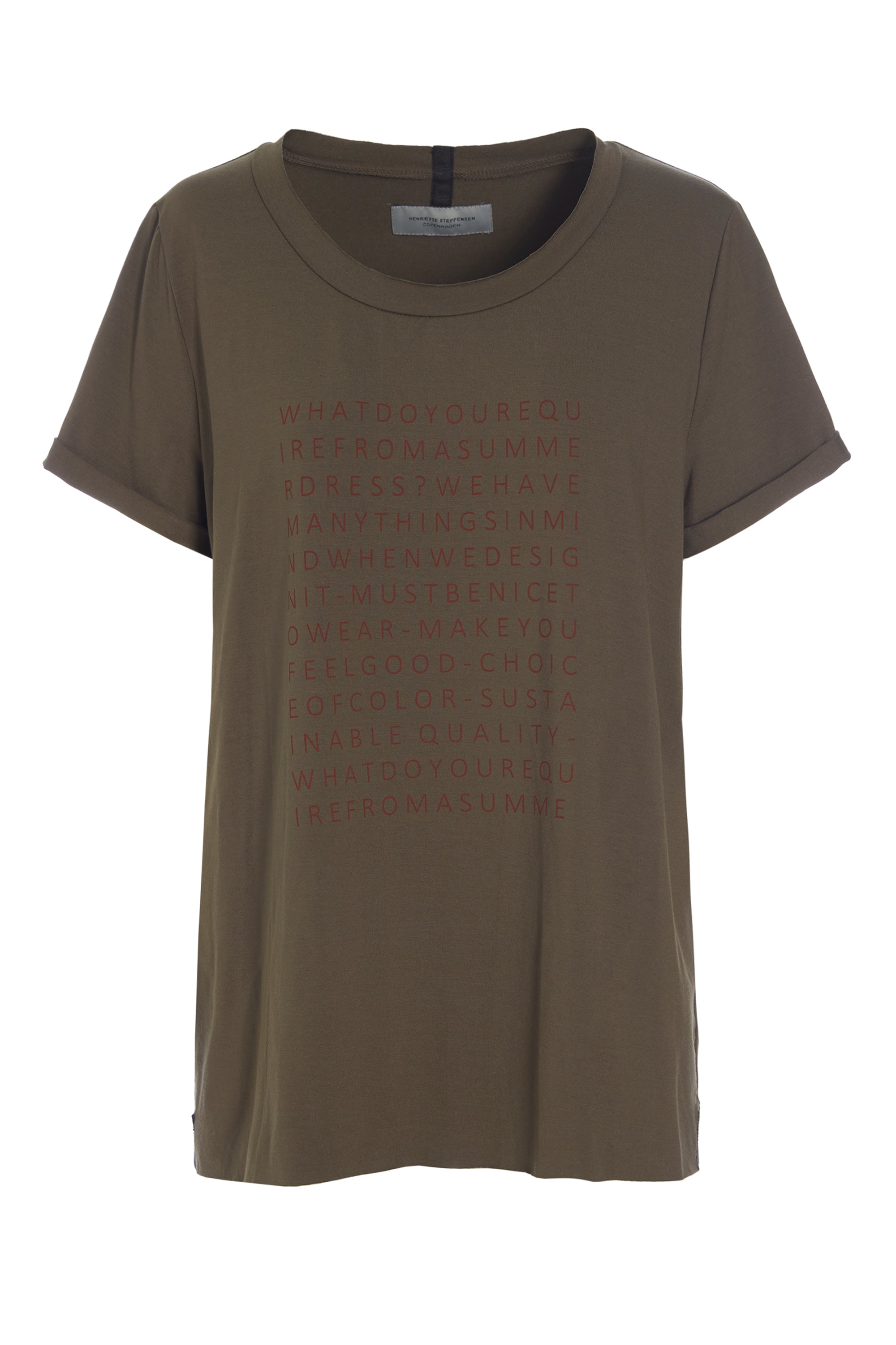 HENRIETTE STEFFENSEN COPENHAGEN T-SHIRT WITH PRINT - 96061 T-SHIRTS BARK 320