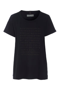 T-SHIRT WITH PRINT - 96061 - BLACK