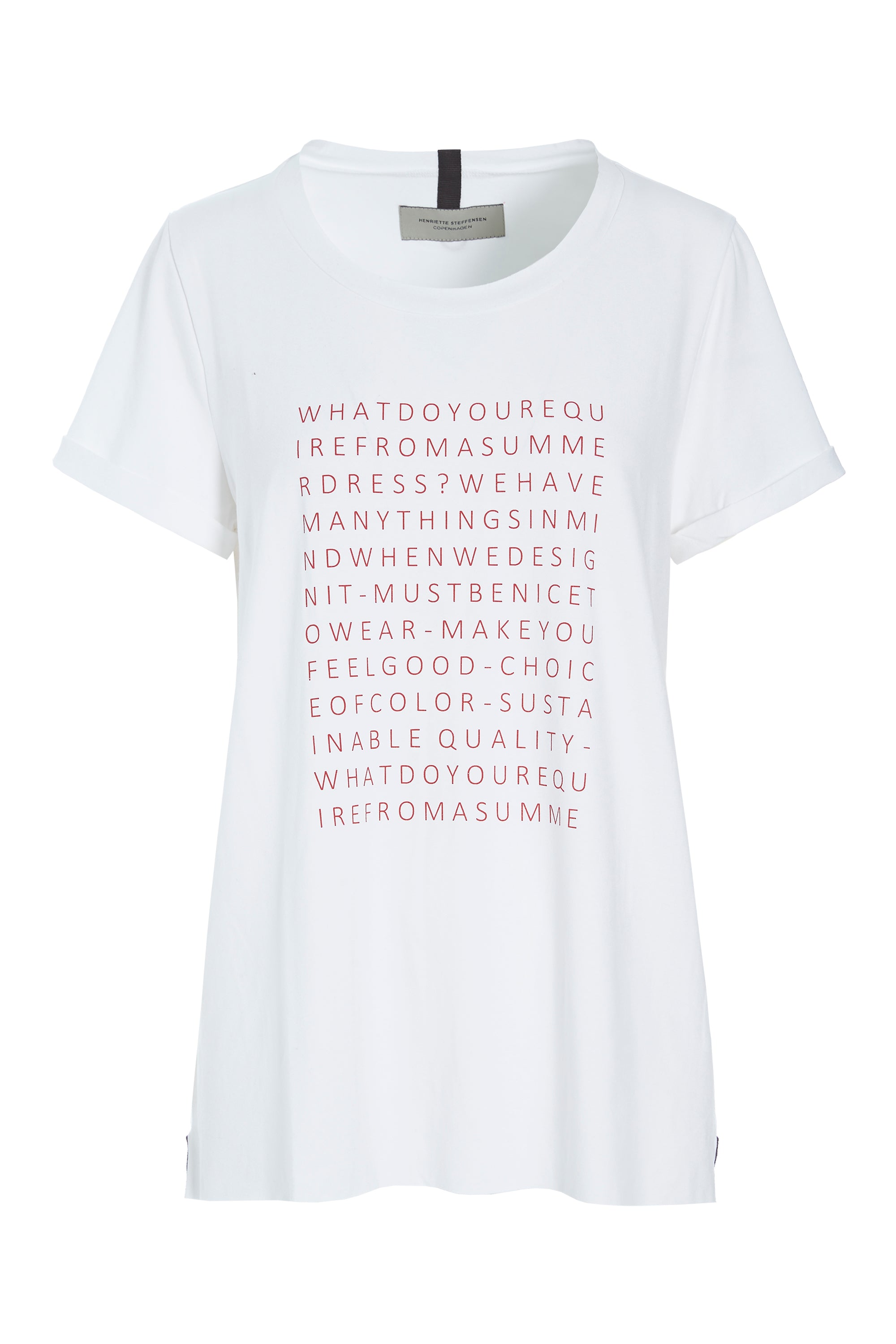 HENRIETTE STEFFENSEN COPENHAGEN T-SHIRT WITH PRINT - 96061 T-SHIRTS WHITE 816