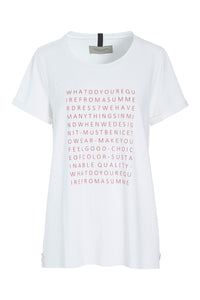 T-SHIRT WITH PRINT - 96061 - WHITE