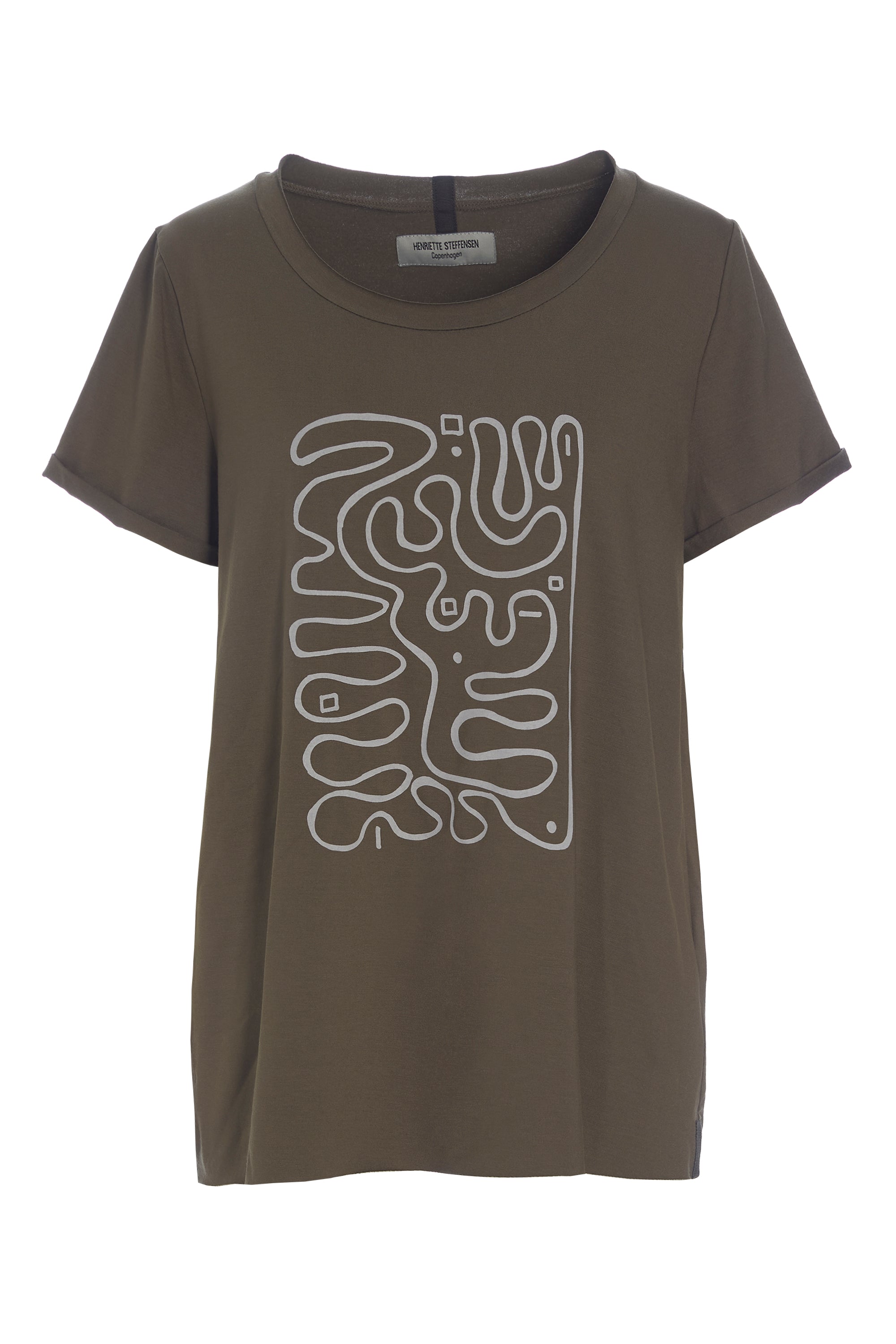 HENRIETTE STEFFENSEN COPENHAGEN T-SHIRT WITH PRINT - 96063 T-SHIRTS BARK 320