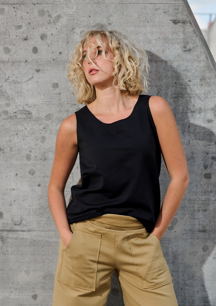 HENRIETTE STEFFENSEN COPENHAGEN TANK TOP - 71011 BLUSER BLACK 900