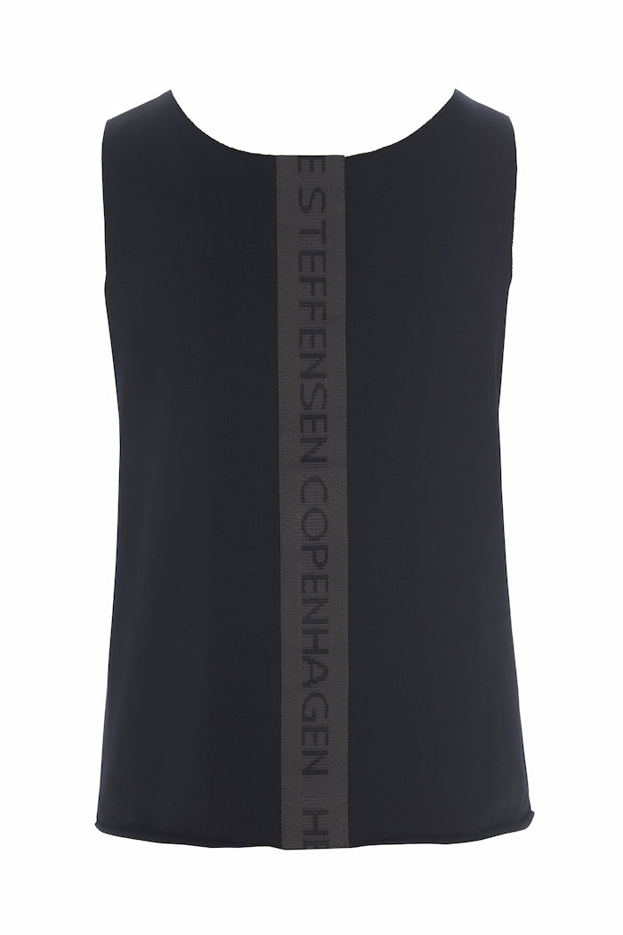 HENRIETTE STEFFENSEN COPENHAGEN TANK TOP - 71011 BLUSER BLACK 900