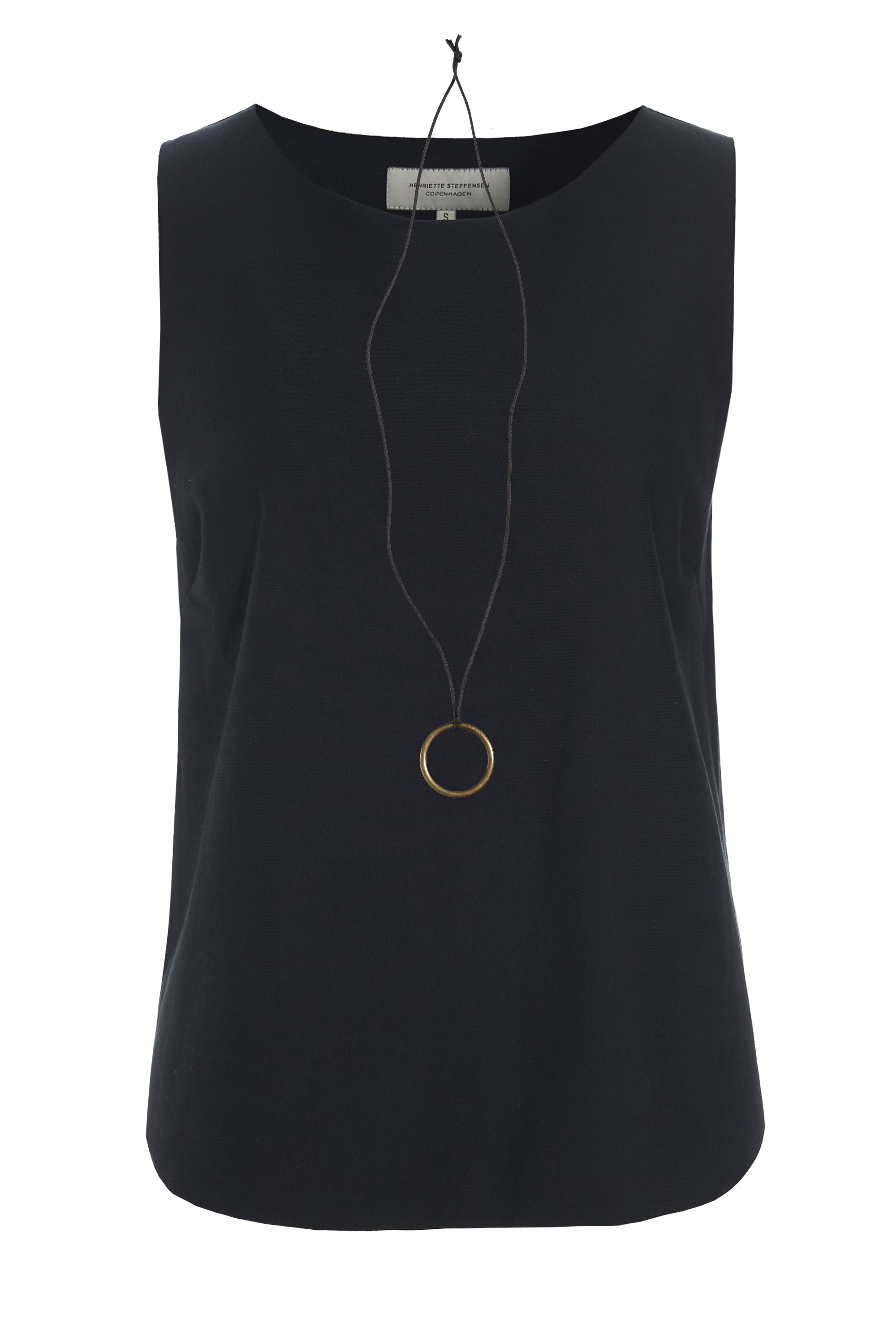 HENRIETTE STEFFENSEN COPENHAGEN TANK TOP - 71011 BLUSER BLACK 900