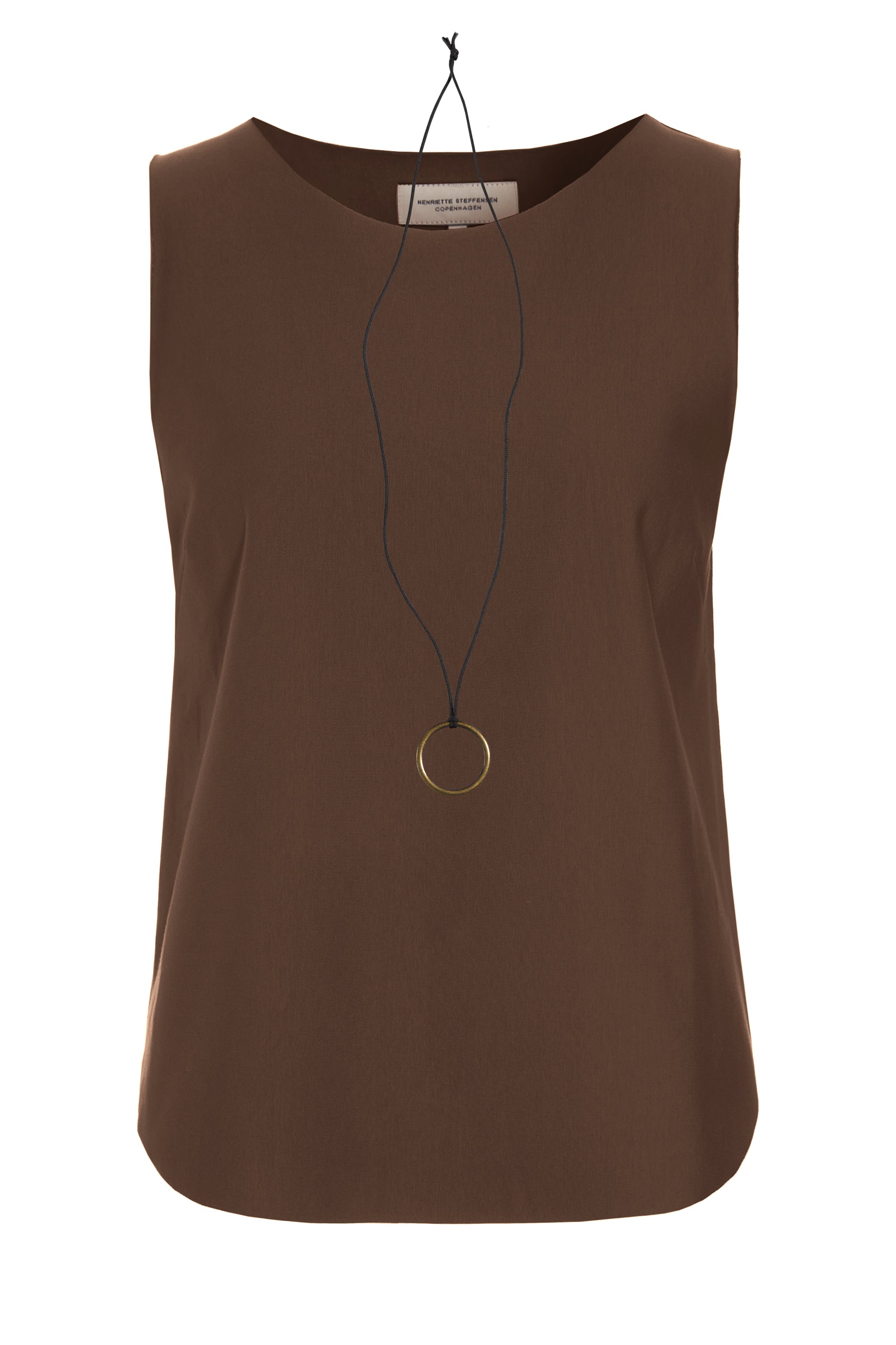 HENRIETTE STEFFENSEN COPENHAGEN TANK TOP - 71011 BLUSER CHOKOLATE 844