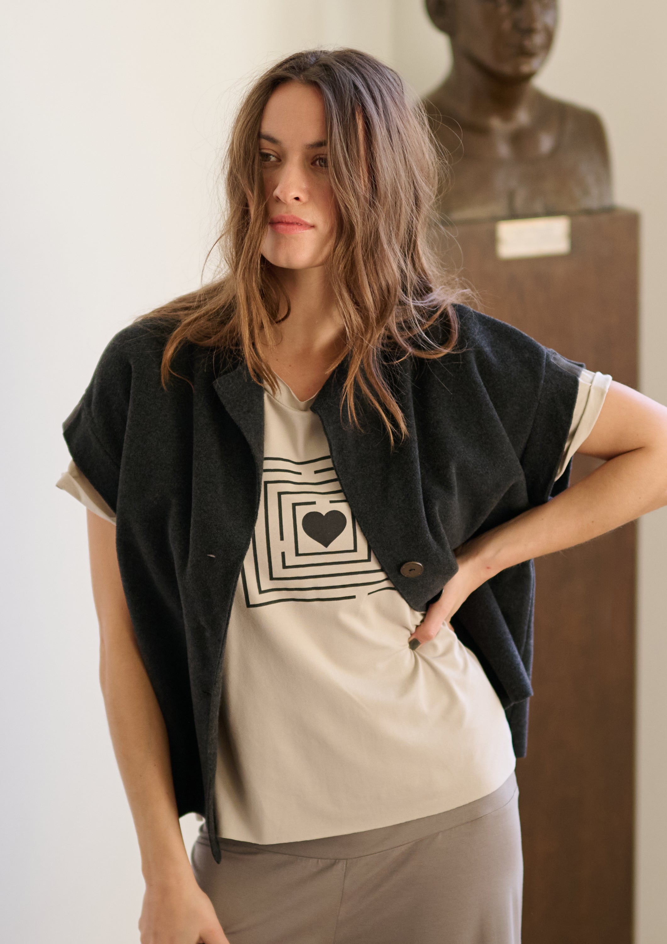 HENRIETTE STEFFENSEN COPENHAGEN TEE LABYRINTH PRINT - 96099 T-SHIRTS KIT 831