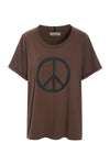 TEE PEACE PRINT - 96066 - CHOCOLATE