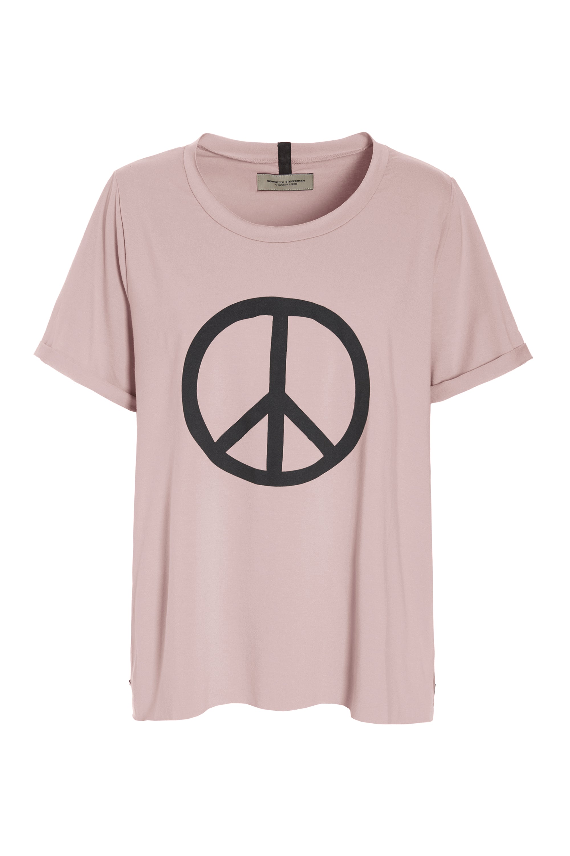 HENRIETTE STEFFENSEN COPENHAGEN TEE PEACE PRINT - 96066 T-SHIRTS NUDE 401