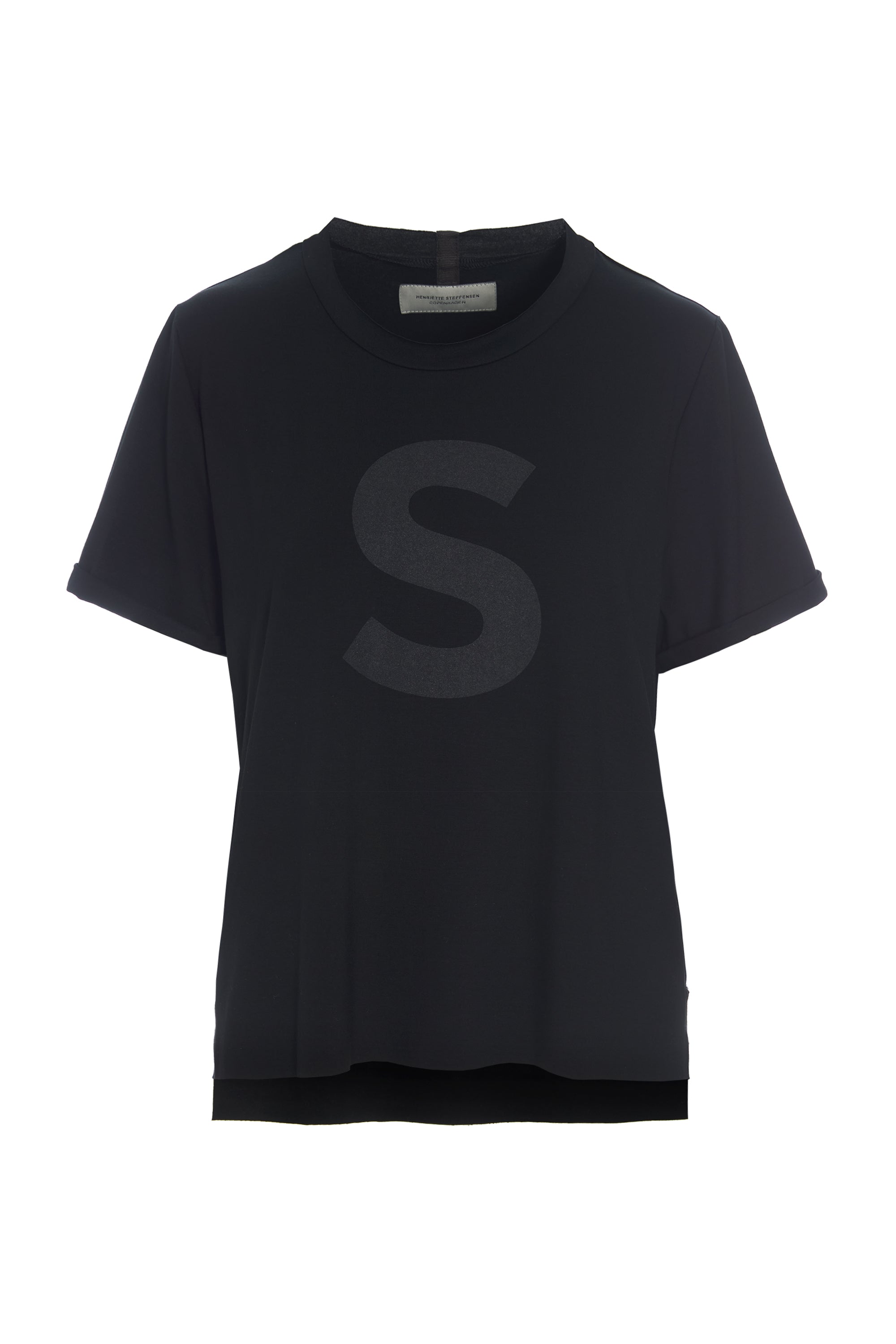 HENRIETTE STEFFENSEN COPENHAGEN TEE S PRINT - 96099 T-SHIRTS BLACK 900