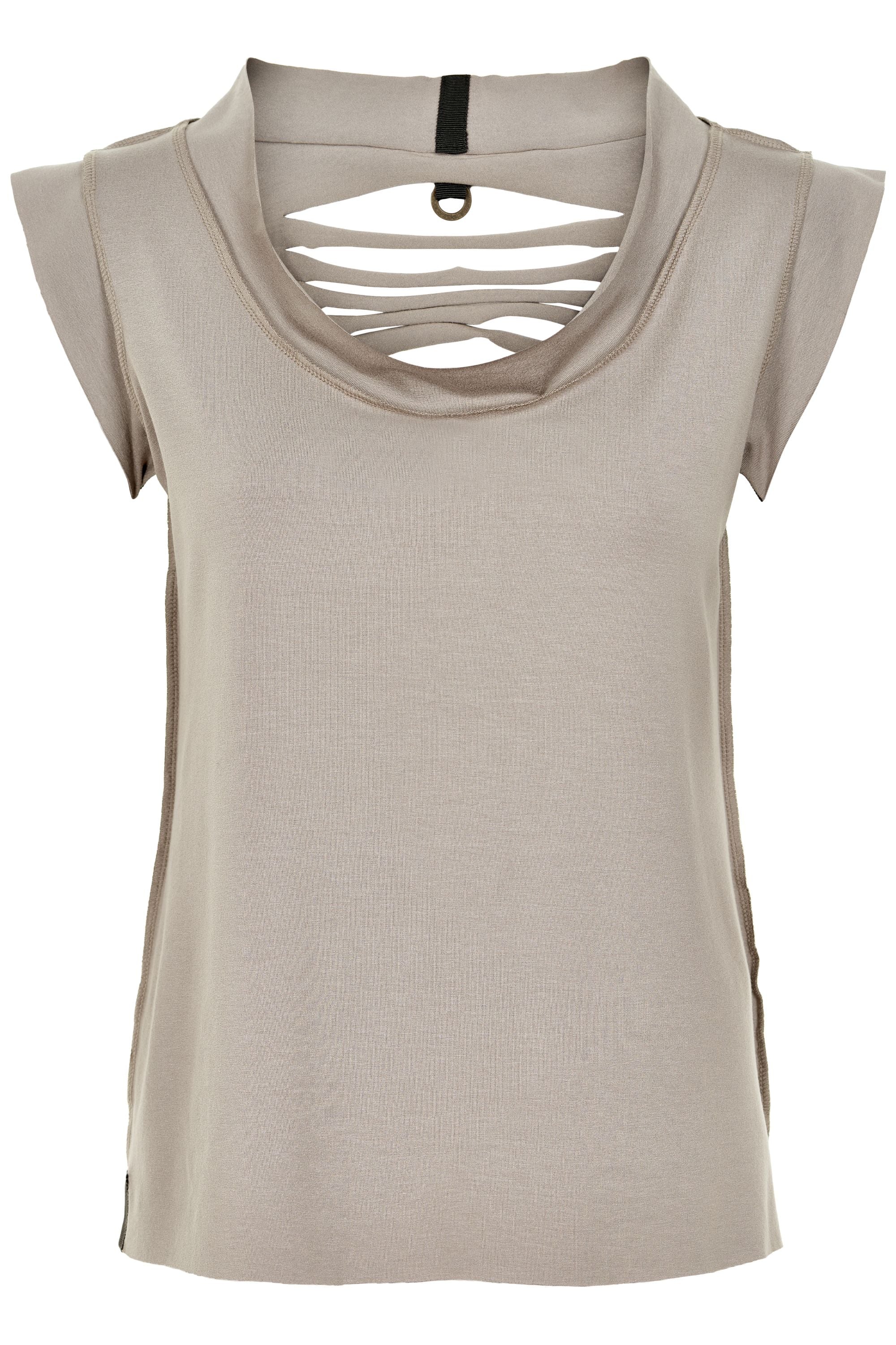 HENRIETTE STEFFENSEN COPENHAGEN TOP FRILLS - 96033 BLUSER SAND 805