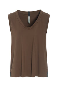 TOP V-NECK - 96102 - CHOCOLATE