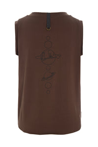 TOP V- NECK - 96102 EARTH - CHOCOLATE