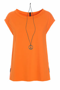 TOP W/NECKLACE - 96080 - ORANGE