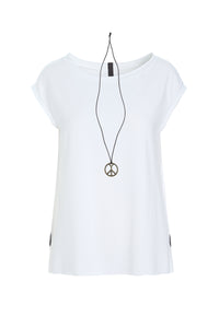 TOP W/NECKLACE - 96080 - WHITE