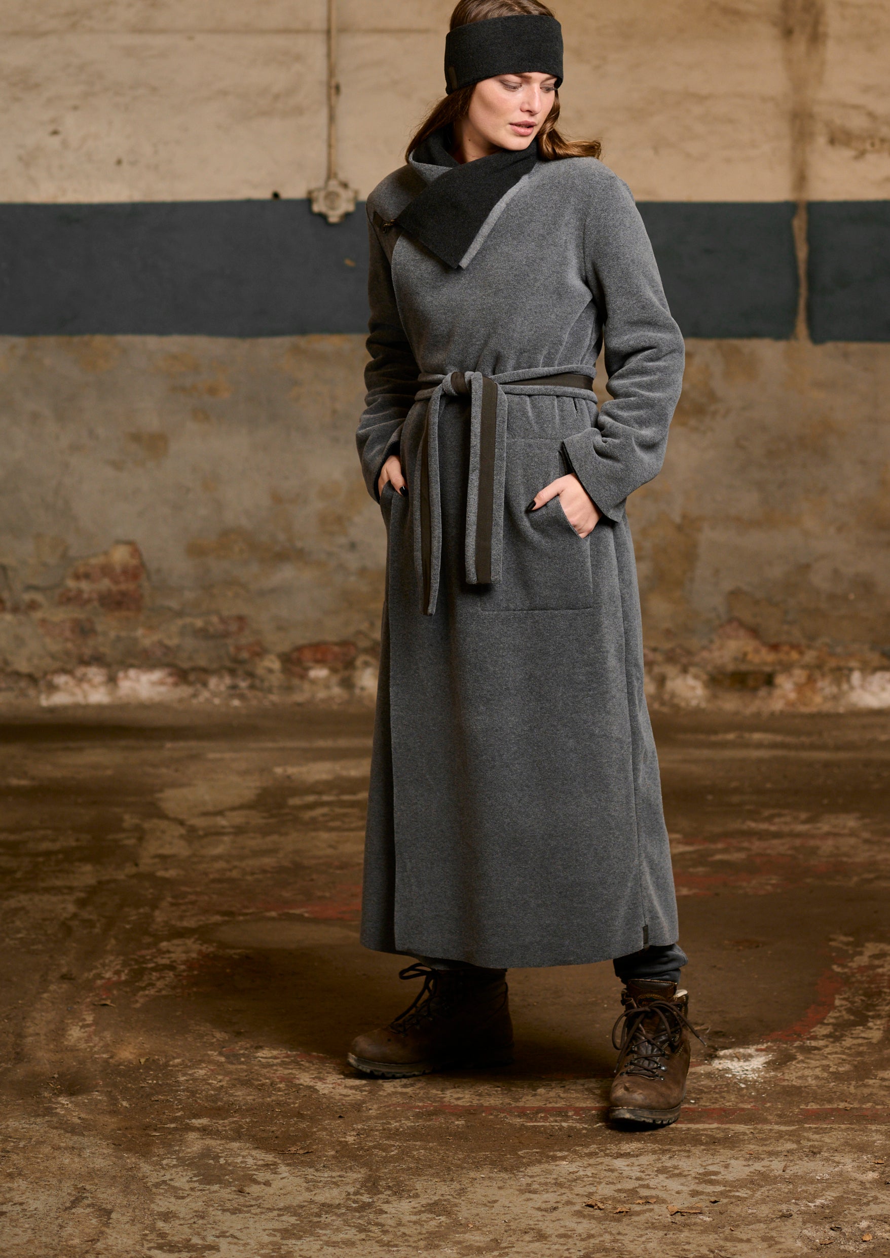 HENRIETTE STEFFENSEN COPENHAGEN TRENCHCOAT REVERSIBLE - 7145 COATS GREY/SOFT BLACK 647
