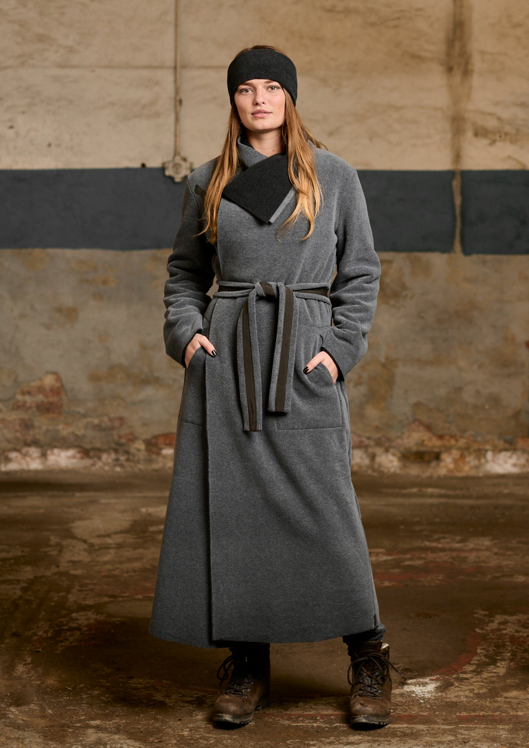 HENRIETTE STEFFENSEN COPENHAGEN TRENCHCOAT REVERSIBLE - 7145 COATS GREY/SOFT BLACK 647