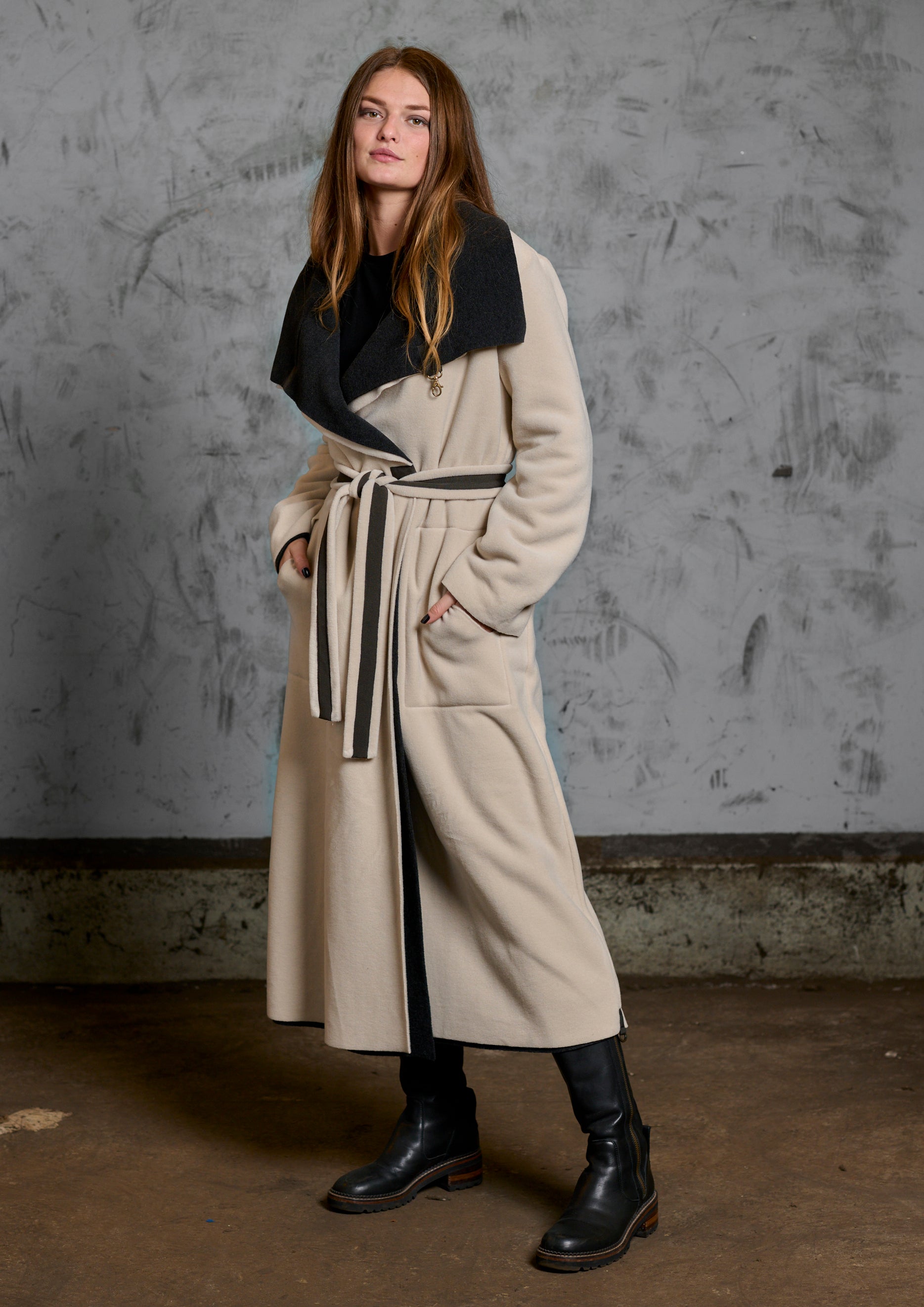 HENRIETTE STEFFENSEN COPENHAGEN TRENCHCOAT REVERSIBLE - 7145 COATS KIT/SOFT BLACK 642