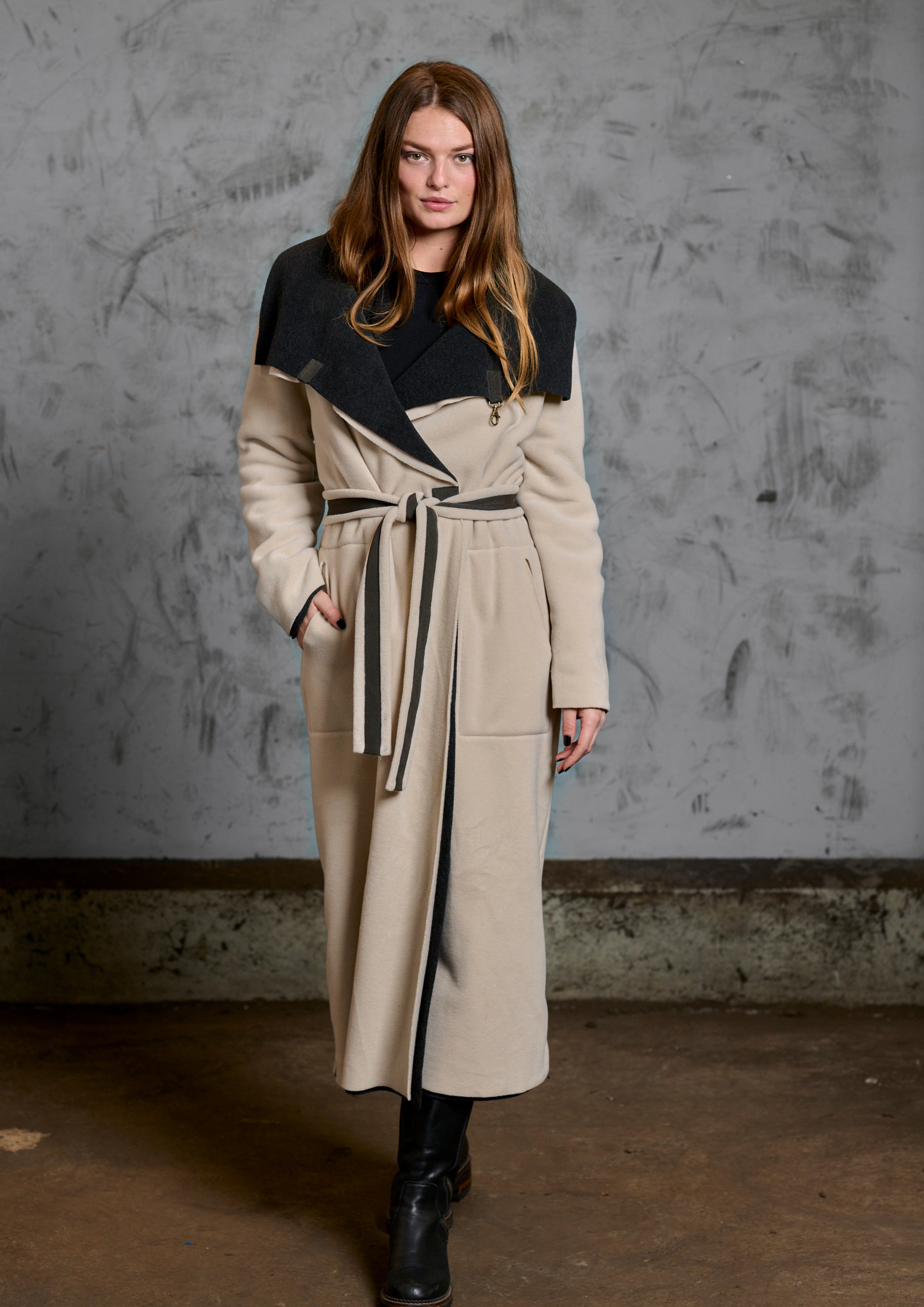 HENRIETTE STEFFENSEN COPENHAGEN TRENCHCOAT REVERSIBLE - 7145 COATS KIT/SOFT BLACK 642