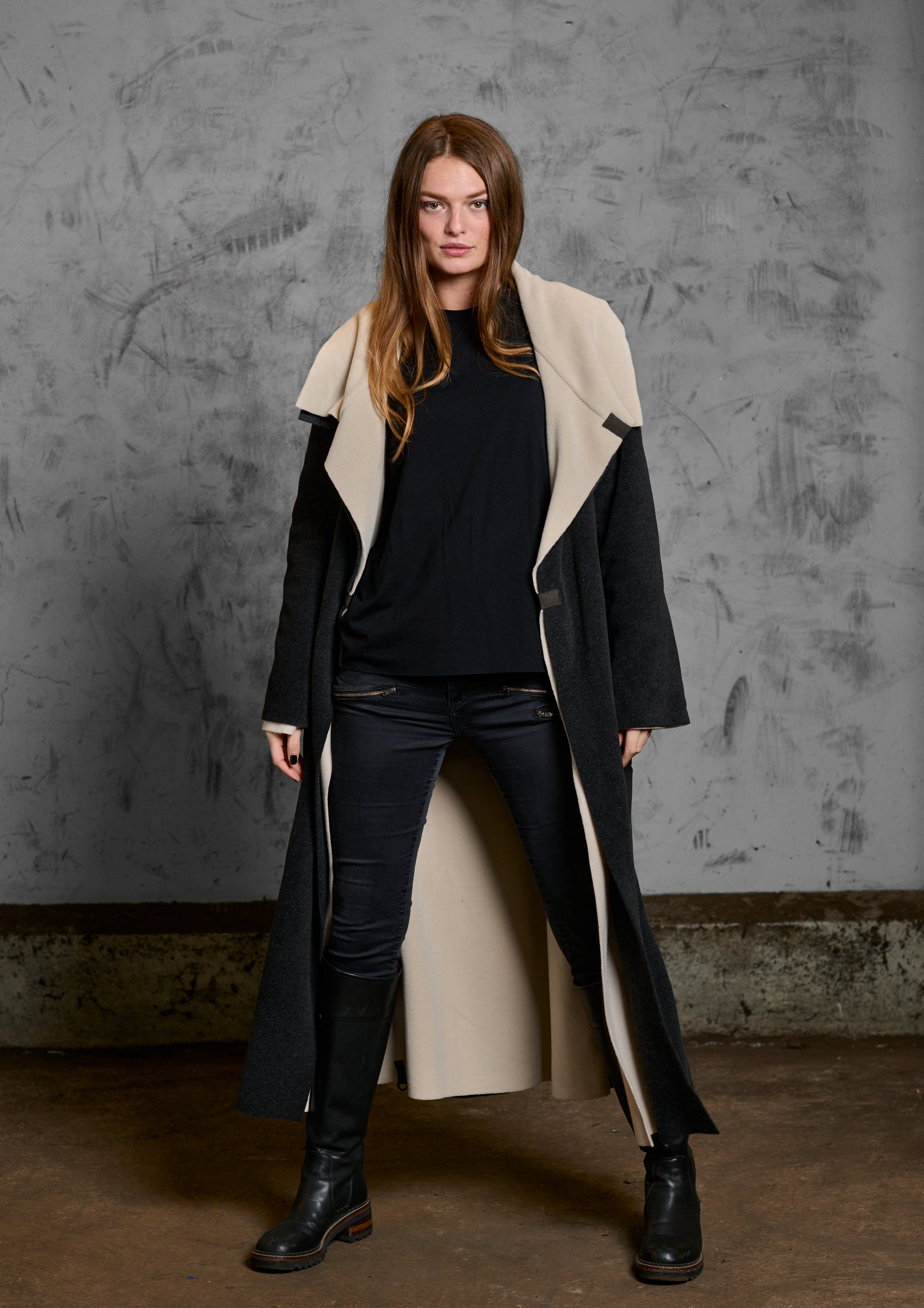 HENRIETTE STEFFENSEN COPENHAGEN TRENCHCOAT REVERSIBLE - 7145 COATS KIT/SOFT BLACK 642