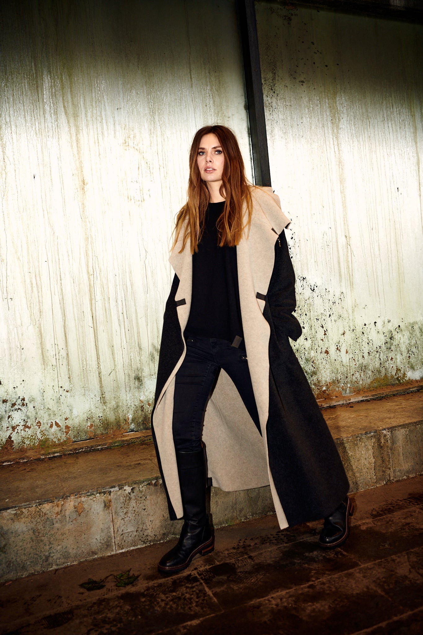 HENRIETTE STEFFENSEN COPENHAGEN TRENCHCOAT REVERSIBLE - 7145 COATS SOFT BLACK/SAND 452