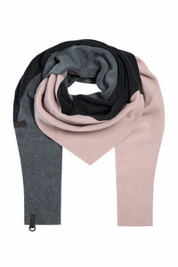 TRIANGLE SCARF NO WASTE - 4078NW - GREY/NUDE/SB