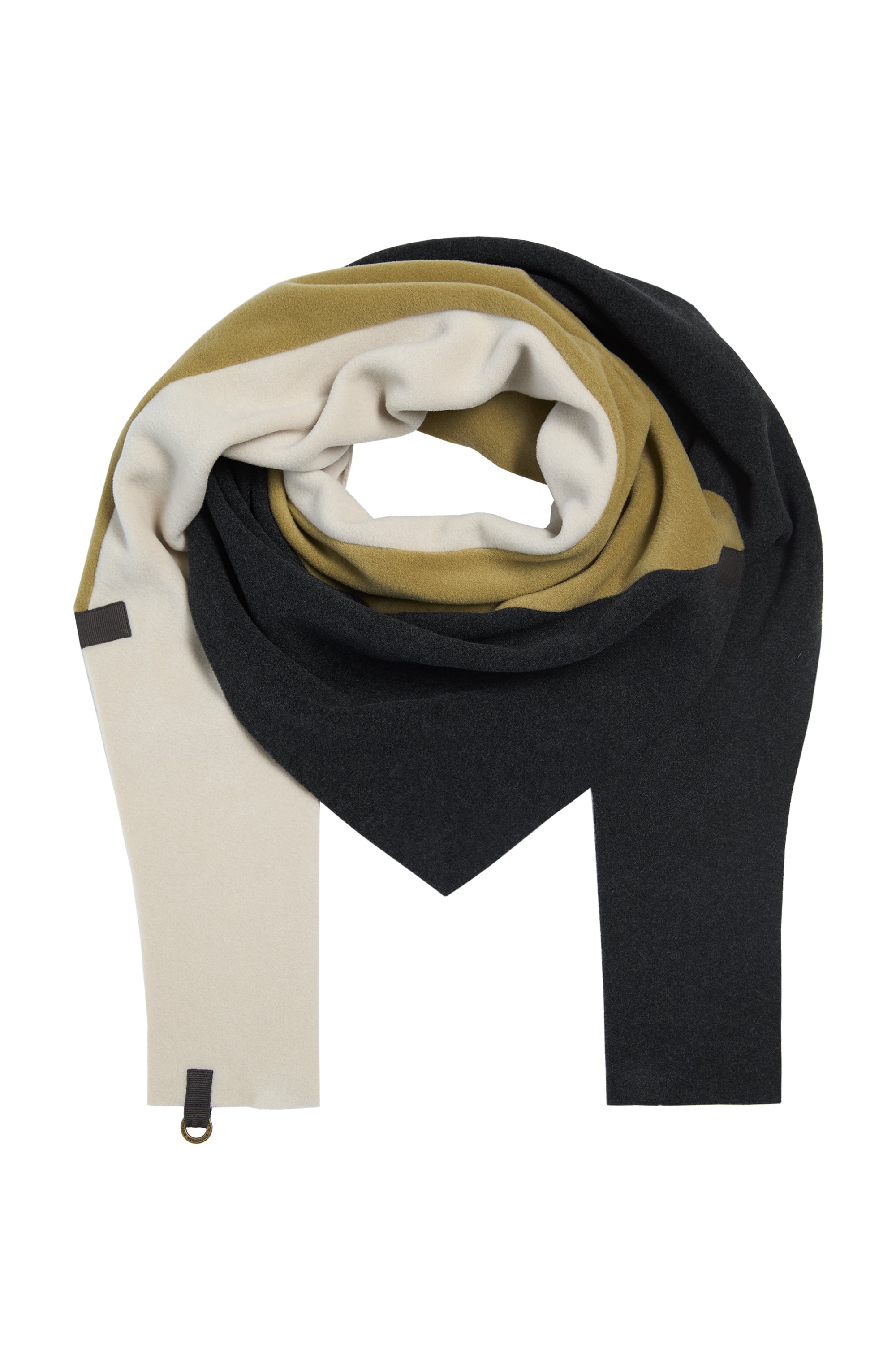 HENRIETTE STEFFENSEN COPENHAGEN TRIANGLE SCARF NO WASTE - 4078NW SCARFS OLIVE/SB/KIT 327