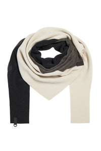 TRIANGLE SCARF NO WASTE - 4078 NW - BARK/KIT/SOFT BLACK
