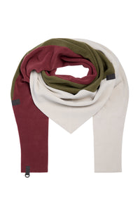 TRIANGLE SCARF NO WASTE - 4078 NW - BORDEAUX/KIT/MOSS
