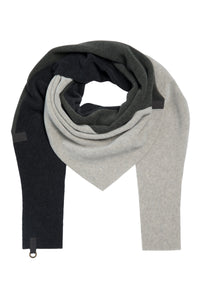 TRIANGLE SCARF NO WASTE - 4078 NW - FORREST/SAND/SOFT BLACK