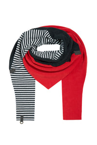TRIANGLE SCARF PATCH - 4100 - RED/SB/STRIPES B&W