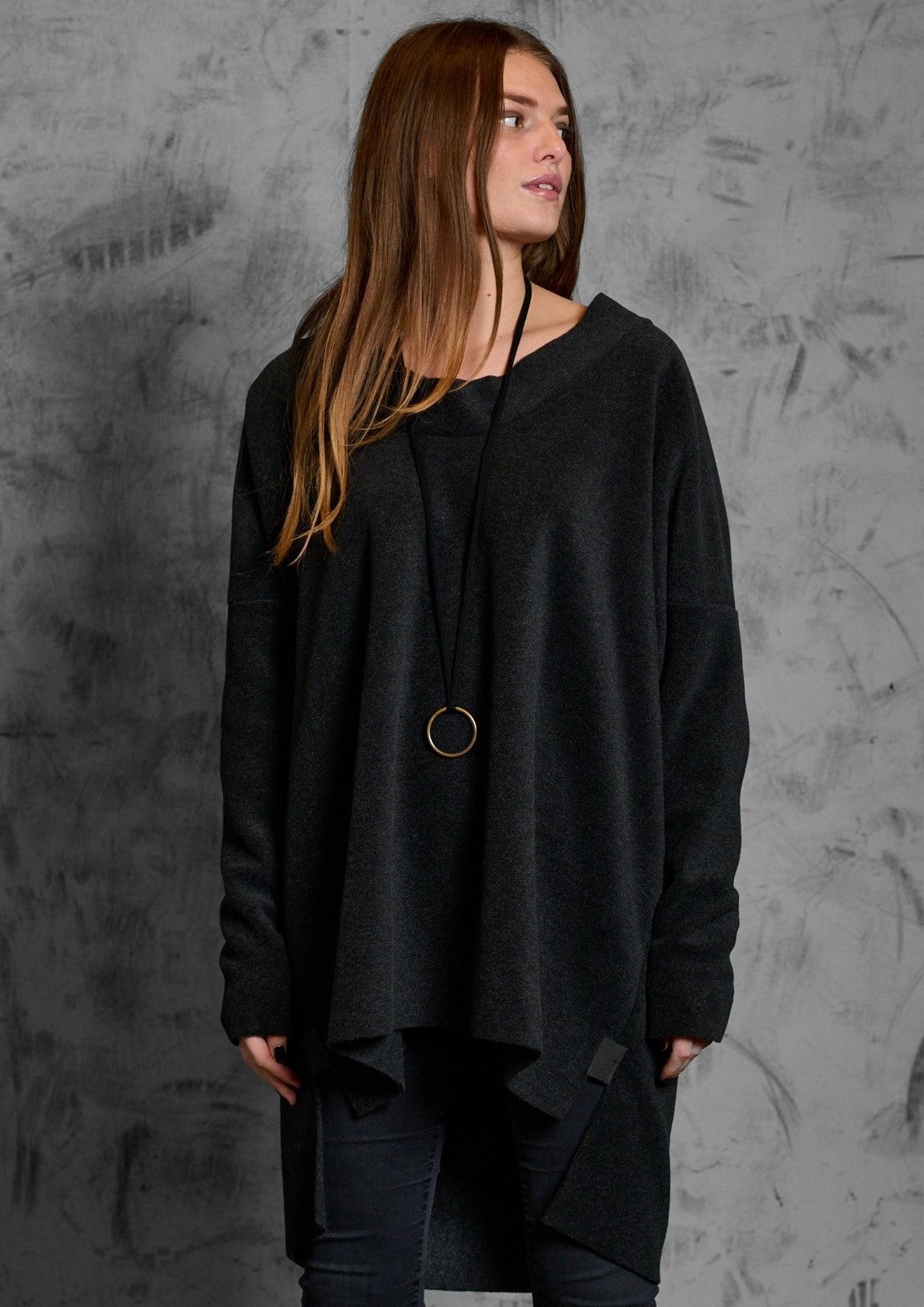 HENRIETTE STEFFENSEN COPENHAGEN TUNIC - 1350 TUNICS SOFT BLACK 914