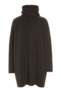 TUNIC WITH HIGH NECK - 1288 - CHOCOLATE