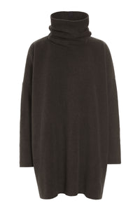TUNIC WITH HIGH NECK - 1288 - CHOKOLATE