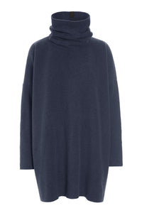TUNIC WITH HIGH NECK - 1288 - EVENING BLUE