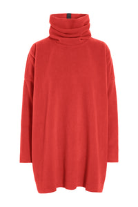 TUNIC WITH HIGH NECK - 1288 - TOMATO