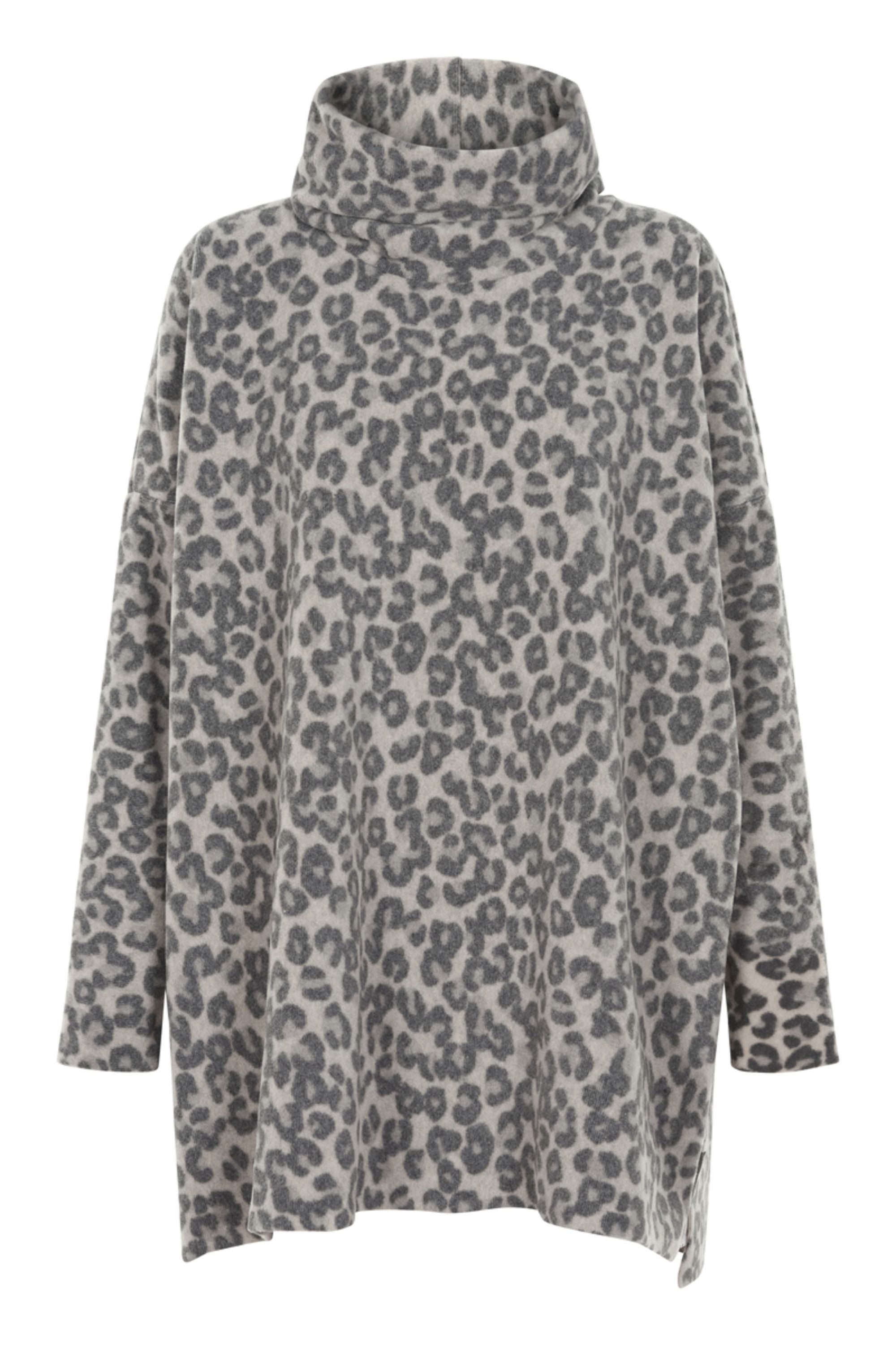 HENRIETTE STEFFENSEN COPENHAGEN TUNIC WITH HIGH NECK - 1288P TUNICS LEOPARD grey 105