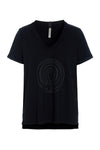V-NECK-TEE - 96105 EMBRACE - BLACK