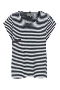 VEST - 1353 - STRIPES B&W