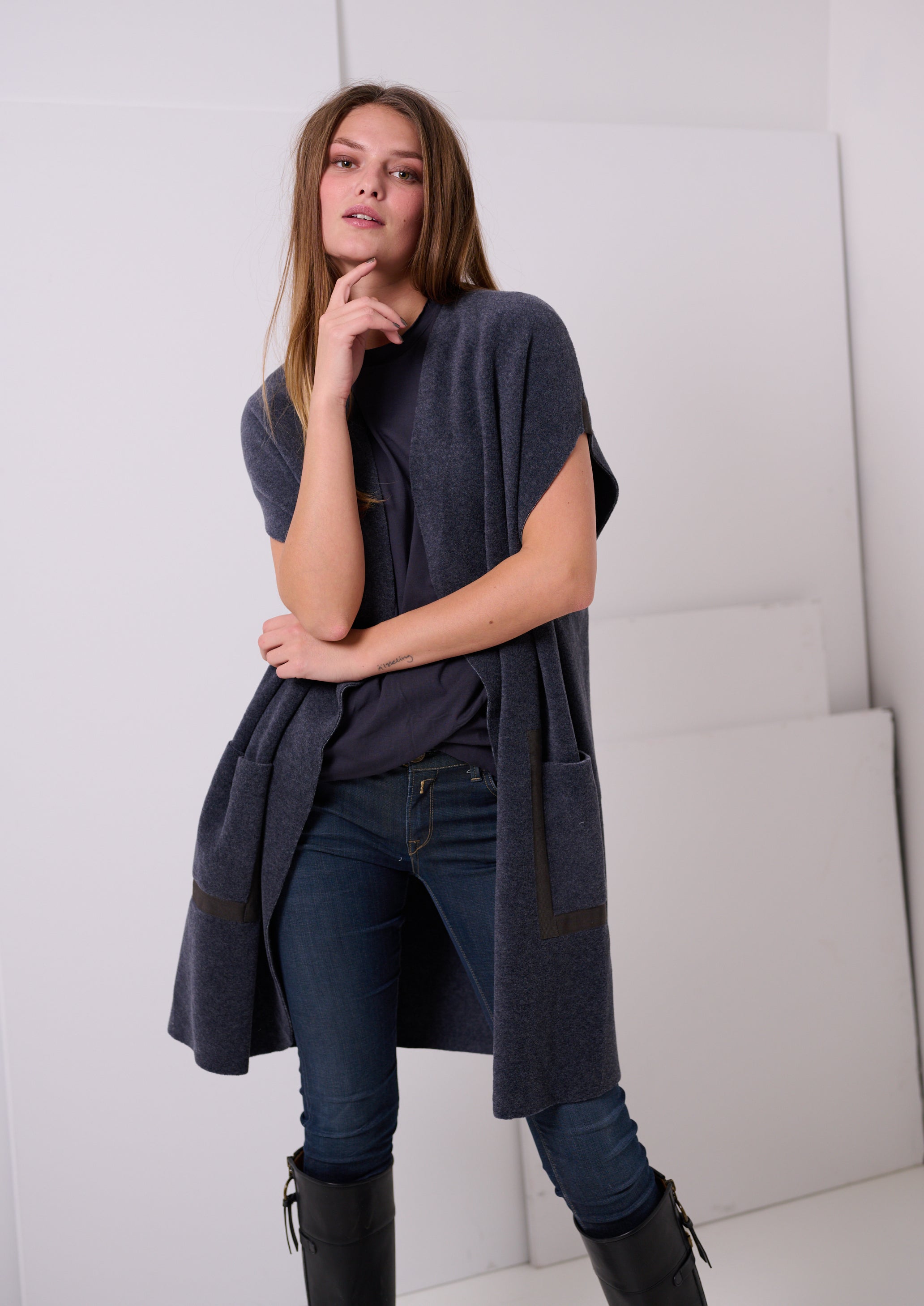HENRIETTE STEFFENSEN COPENHAGEN VEST - 7138 VESTS DEEP BLUE 502