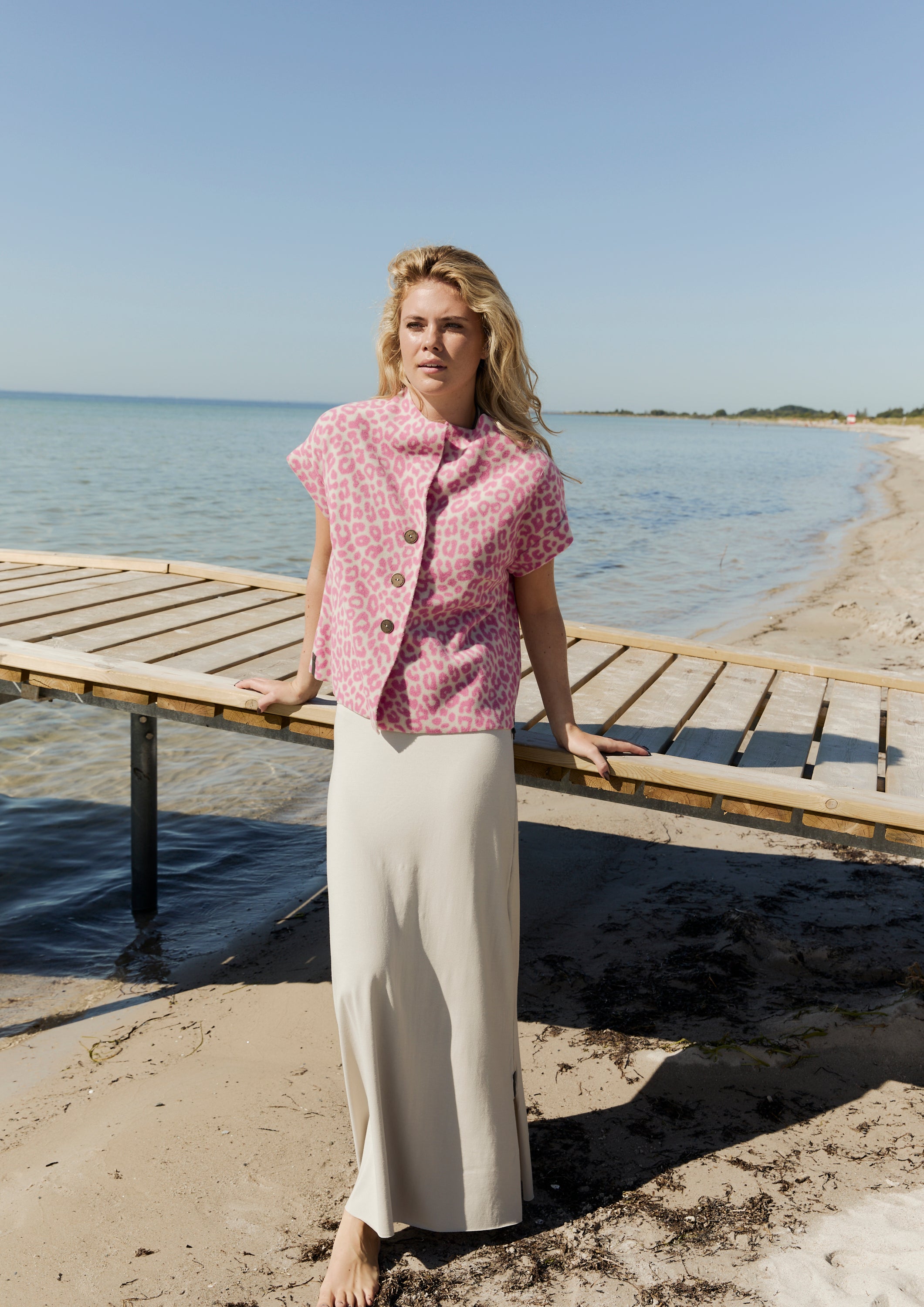 HENRIETTE STEFFENSEN COPENHAGEN VEST - 7170P VESTS PINK LEO 358