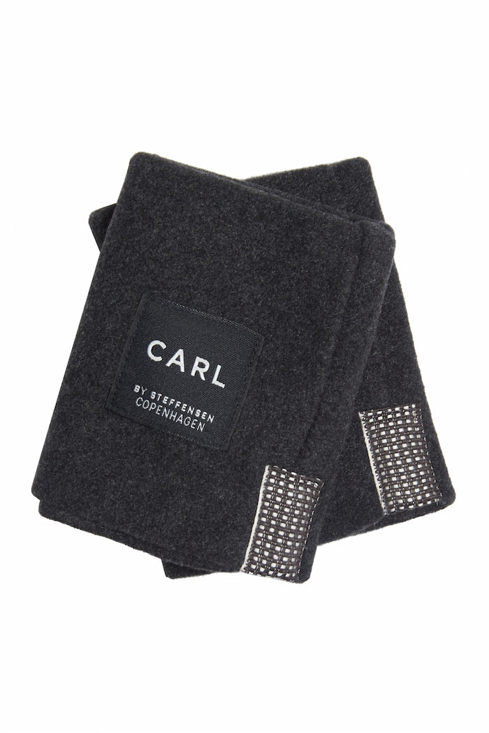 CARL BY STEFFENSEN COPENHAGEN WRIST WARMERS MEN - 6024C L & S ACCESSORIES SOFT BLACK 914