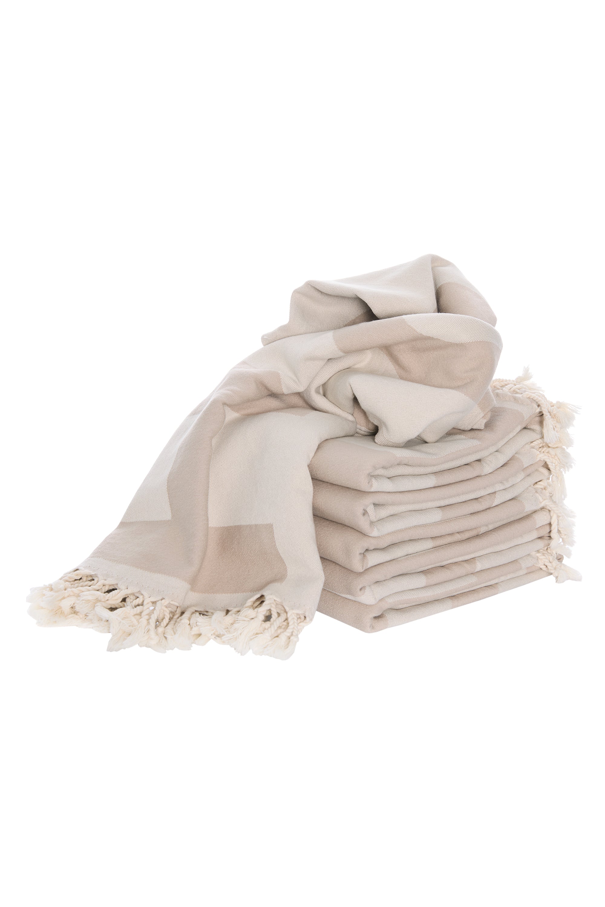 HENRIETTE STEFFENSEN COPENHAGEN XL LUXERY HAMMAM TOWEL - 8001 HOME IVORY / BEIGE 1001